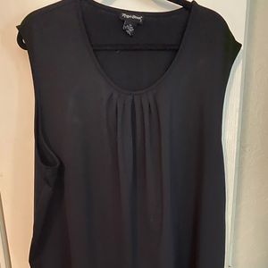 Plus size black tank by Maggie Barnes